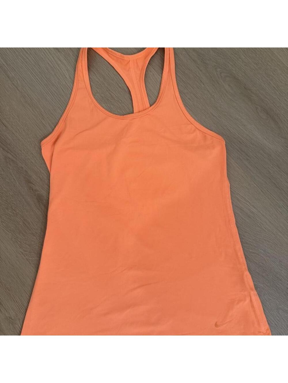 Nike Bright Orange Dri-FIT Racerback Athletic Tank Top Size L